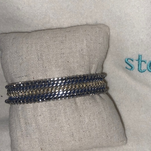 Stella & Dot Mixed Metals Reversible Chain link Bracelet - Picture 1 of 8